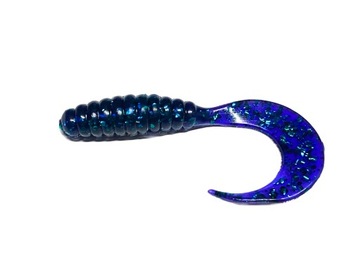 Manns Twister M-037 5,5cm Fiolet z Zielonym Brokatem 2szt