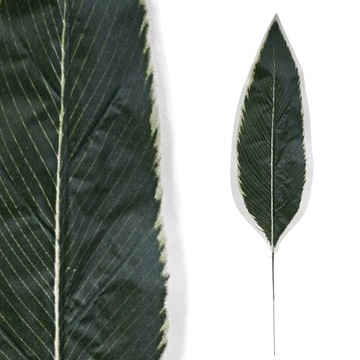HELIKONIA LIŚĆ JAK ŻYWY SZTUCZNA GAŁĄZKA DŁUGI LIŚĆ NA PIKU 65 cm STROIK
