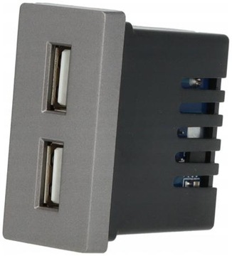 GNIAZDO MODUŁ ŁADOWARKI USB RAKEK DC SMART HOME MODUŁ ŁADOWARKA USB SZARE