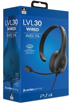 Проводные наушники PDP LVL30 PS4/PS5 черные
