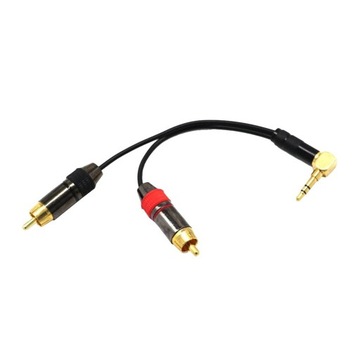 Кабель RCA, двойной экранированный, позолоченный, штекер 3,5 мм к