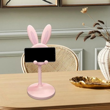 Stojak na telefon Podpórka pod telefon z regulacją wysokości Różowy