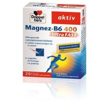 Doppelherz aktiv Magnez-B6 UltraFast - 20 saszetek