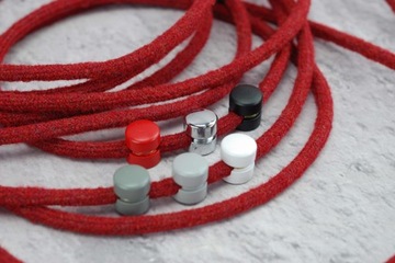 кабель в натуральной оплетке, бордовый ретро-паук