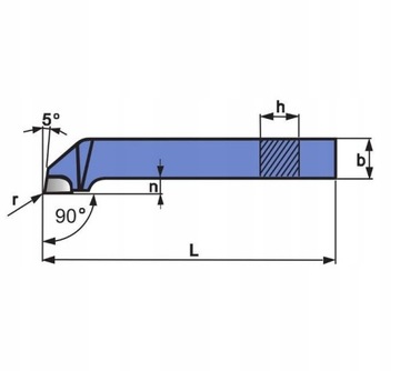 НОЖ ПОВОРОТНЫЙ ЗАВАРИВАЕМЫЙ ISO 6R 1616 P20 NNBe