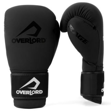 Боксерские перчатки Overlord Rage, черные, 12 унций