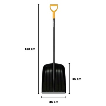 FISKARS Лопата для снега лопата 35см 132см пластик легкая SOLID 1052525