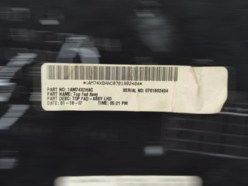 CHRYSLER SEBRING 3 07-10 - DESKA ROZDĚLOVAČE