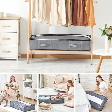 СУМКА-ОРГАНАЙЗЕР ДЛЯ ГАРДЕРОБА ДЛЯ ХРАНЕНИЯ ОДЕЖДЫ КОРОБКИ ДЛЯ ОДЕЖДЫ 90Л x3