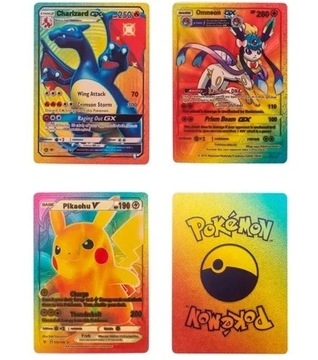 КАРТЫ RAINBOW POKEMON 55 ШТ. КОЛЛЕКЦИОННЫЕ КАРТЫ POKEMON TCG