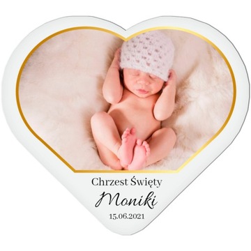 Благодарность гостям и Магниту «Сердечко для первого причастия».