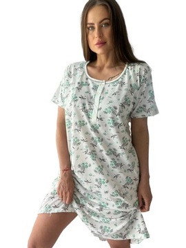 Koszula nocna damska rozpinana bawełna turecka 3XL