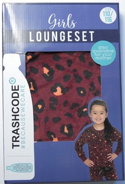 PIŻAMA Welurowa dresowa miękka ciepła 110-116 Wyprzedaż