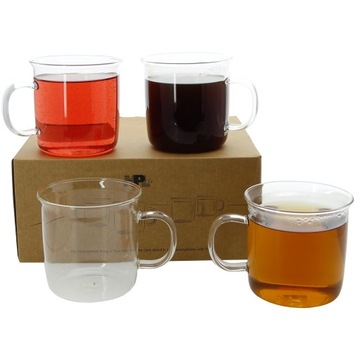SZKLANKI KUBKI Z UCHEM 4x DO KAWY I HERBATY 450 ML