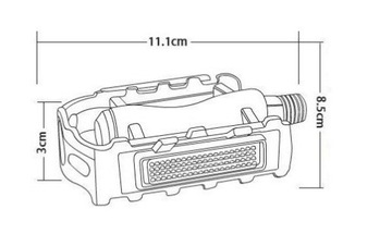 АЛЮМИНИЕВЫЕ ВЕЛОСИПЕДНЫЕ ПЕДАЛИ MTB ТРЕККИНГ СО Светоотражателями ДЛЯ ВЕЛОСИПЕДА 2 шт.