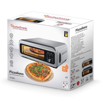 Turbotronic TT-PO12 SILVER 2000 Вт печь для пиццы 51 см x 21 см