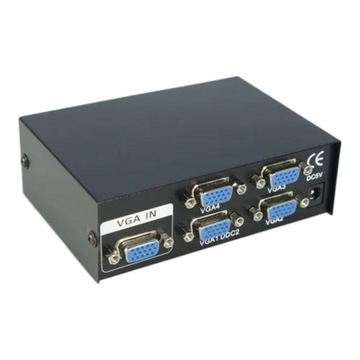 РАЗДЕЛИТЕЛЬ Клонирование изображения VGA 1x4 - компьютерный видеоразветвитель 250 МГц