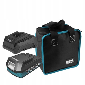 DEDRA ZESTAW AKUMULATOR 2Ah ŁADOWARKA TORBA SAS+