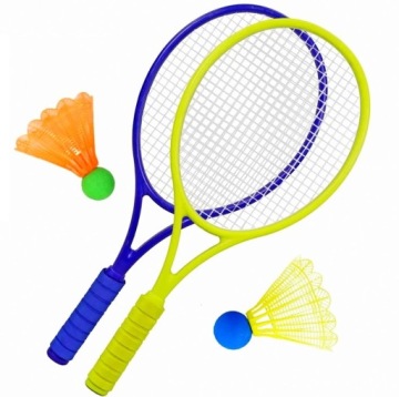 BADMINTON ZESTAW RAKIETKI PLAŻOWE PALETKI + LOTKI
