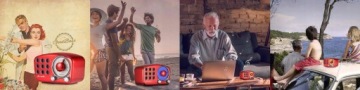 Feegar Ретро Bluetooth Портативное FM-радио для кухни