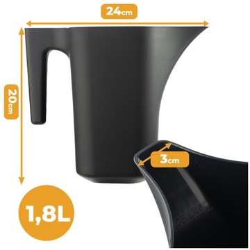 ЛЕЙКА УНИВЕРСАЛЬНАЯ 1.8Л ДЛЯ ПОЛИВА ЦВЕТОВ, ПЛАСТИК, ЕМКОСТЬ