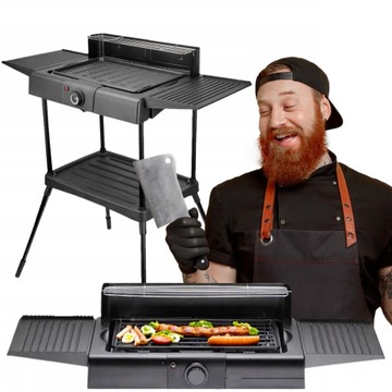 OGRODOWY GRILL ELEKTRYCZNY STOJĄCY NA BALKON PÓŁKI