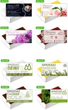 Wizytówki firmowe reklamowe 200 szt dużo wzorów SPRZEDAŻ CHOINEK
