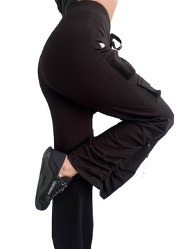 La..mu spodnie bojówki czarne PERL L/XL-3 LAMU
