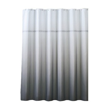 ZASŁONA PRYSZNICOWA WZORY GEOMETRYCZNE 240x200cm KURTYNA 24 SZT HACZYKI