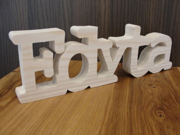 Деревянная стоячая надпись имени, 3D надпись