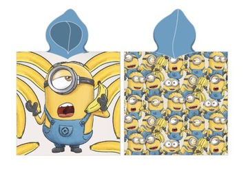 MINIONKI Ręcznik DZIECIĘCY z Kapturem PONCHO OKRYCIE KĄPIELOWE MINIONS