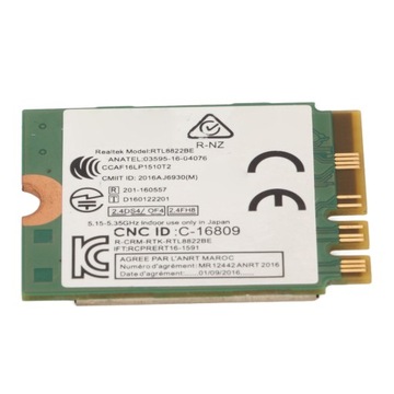 Karta sieciowa RTL8822BE 01AX712 433 mb/s WiFi
