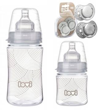 LOVI set BUTELKA 120ml+ 240ml+smoczek Harmony Boy