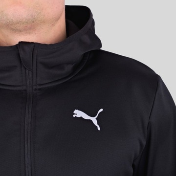 Bluza Męska Rozpinana Z Kapturem Puma Oddychająca Sportowa Czarna M