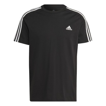 Koszulka męska adidas Essentials Single Jersey 3-Stripes Tee czarna IC9334