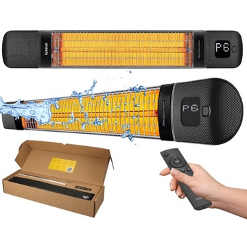 OGRZEWACZ NA PODCZERWIEŃ PROMIENNIK CIEPŁA NA ŚCIANĘ LUXEVA 2500 W IP55