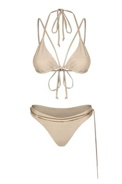 Peach&beach strój kąpielowy DÓŁ od bikini złoty łańcuszek M/L