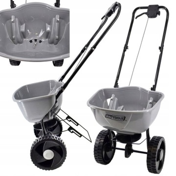 SOLIDNY SIEWNIK DO TRAWY ROZSIEWACZ NAWOZÓW NASION SOLI 15L METALOWY