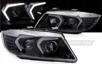 SVĚTLA PŘEDNÍ BMW E90 E91 NEON LED LOOK G20 BLACK