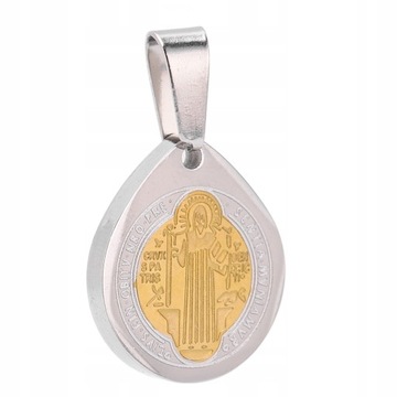 Medal św. Benedykta ze stali nierdzewnej wisiorek