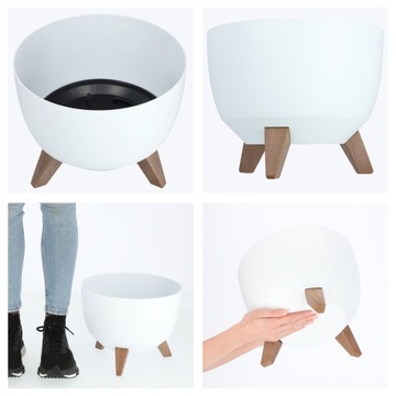 ЦВЕТОЧНЫЙ ВАЗ ЦВЕТОЧНЫЙ ВАЗ 29см КРЫШКА + ВСТАВКА НА НОЖКА ПОДСТАВКА ДЛЯ ЦВЕТОВ БЕЛАЯ