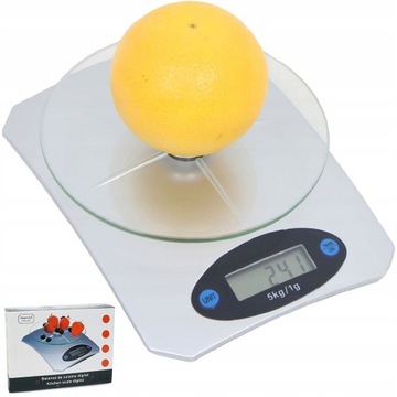 WAGA KUCHENNA Z WYŚWIETLACZEM LCD 5kg/1g