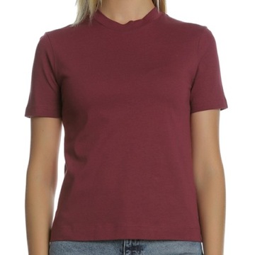 T-shirt Calvin Klein damski KOSZULKA burgundowa S