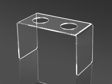 ПОДСТАВКА, КОРМУШКА, ПОДСТАВКА ДЛЯ ВАФЕЛЬ ДЛЯ МОРОЖЕНОГО, на 2 МОРОЖЕНЫХ из ПЛЕКСИ, ПЛЕКСИ