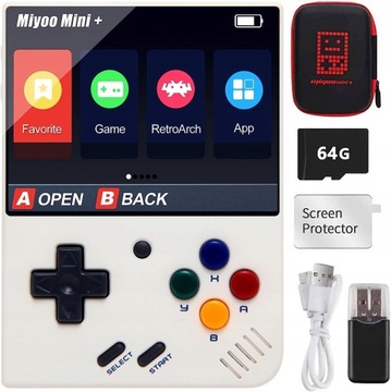 ПОРТАТИВНАЯ ИГРОВАЯ КОНСОЛЬ MIYOO MINI PLUS PS1, 15 000 ИГР + TF-КАРТА 128 ГБ