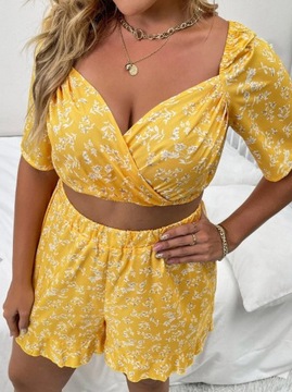 SHEIN PLUS SIZE ЖЕНСКИЙ КОМПЛЕКТ С УЗОРОМ 48 VUI