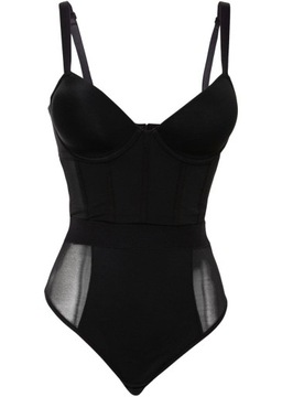 BONPRIX CZARNE BODY Z SIATECZKĄ __85C