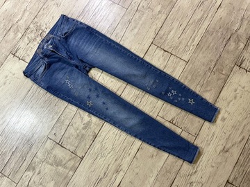 DESIGUAL Spodnie Damskie JEANS rurki IDEAŁ S stretch