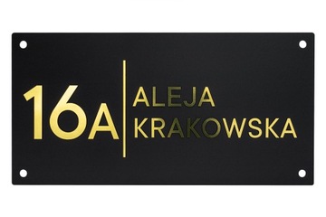 TABLICZKA ADRESOWA PLEXI NUMER DOMU TABLICA ADRES Z NUMEREM 19x38 CM