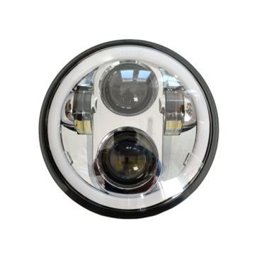 ФАРА МОТОЦИКЛА ПЕРЕДНЯЯ ФОНАРЬ H4 LED 5,75 дюйма 14,3 см Хром